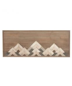 Grayson Lane 15-in x 39-in Brown Wooden Farmhouse Abstract Wall Decor