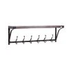 Grayson Lane 39-in x 13-in Brown Industrial Wood Wall Hook Rack with Shelf