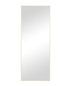 Grayson Lane 36-in x 14-in Rectangle Gold Contemporary Framed Wall Mirror