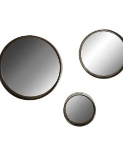 Grayson Lane 16-in, 12-in and 8-in Round Black Framed Wall Mirror - Set of 3 -GRAYSON LANE shop 330940824 AlternateImage5 l