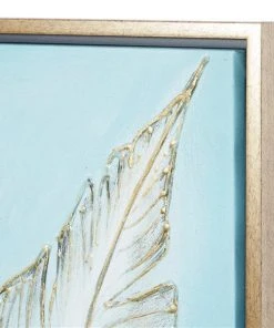 Grayson Lane 40-in x 30-in Gold Wood Framed Coastal Style Wall Art with Blue Canvas -GRAYSON LANE shop 330940825 AlternateImage3 l