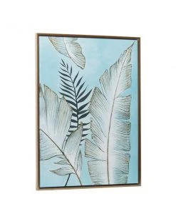 Grayson Lane 40-in x 30-in Gold Wood Framed Coastal Style Wall Art with Blue Canvas -GRAYSON LANE shop 330940825 AlternateImage5 l