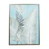 Grayson Lane 40-in x 30-in Gold Wood Framed Coastal Style Wall Art with Blue Canvas