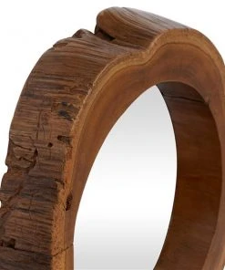 Grayson Lane 13-in x 13-in Round Brown Rustic Framed Wall Mirror - Set of 4 -GRAYSON LANE shop 330940826 AlternateImage3 l