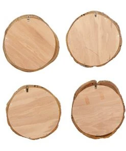 Grayson Lane 13-in x 13-in Round Brown Rustic Framed Wall Mirror - Set of 4 -GRAYSON LANE shop 330940826 AlternateImage5 l