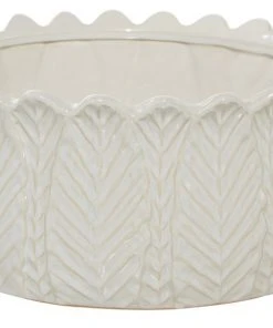 Grayson Lane 17-in x 6-in White Stone Planters - Set of 3 -GRAYSON LANE shop 330940841 AlternateImage3 l