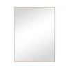 Grayson Lane 24-in x 18-in Rectangle Gold Contemporary Framed Wall Mirror