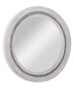 Grayson Lane 34-in x 34-in Round White Farmhouse Framed Wall Mirror -GRAYSON LANE shop 330940847 AlternateImage5 l