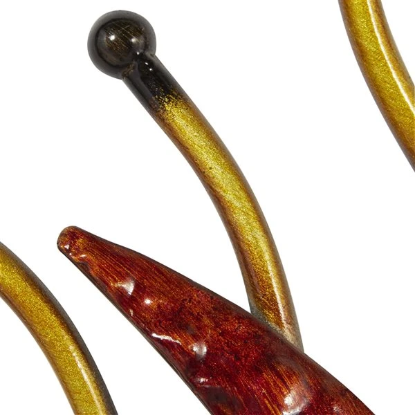 Grayson Lane 36-in Rustic Wall Decor in Gold Metal 4 Grayson Lane 36-in Rustic Wall Decor in Gold Metal - Image 4