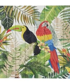 Grayson Lane 30-in x 30-in Green Wooden Eclectic Animals Wall Art