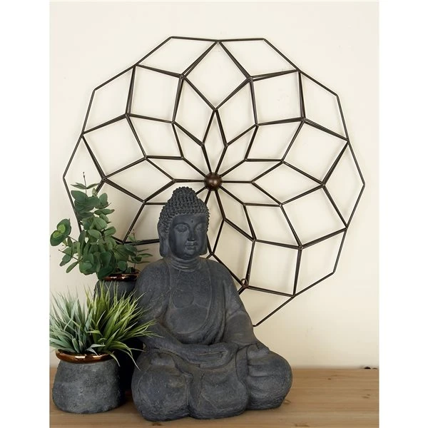 Grayson Lane 30-in x 30-in Gold Metal Modern Ornamental Wall Decor 2 Grayson Lane 30-in x 30-in Gold Metal Modern Ornamental Wall Decor - Image 2