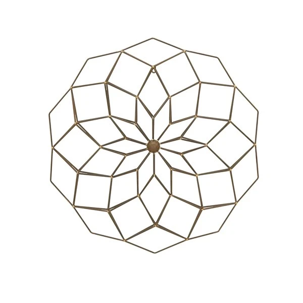Grayson Lane 30-in x 30-in Gold Metal Modern Ornamental Wall Decor 4 Grayson Lane 30-in x 30-in Gold Metal Modern Ornamental Wall Decor - Image 4