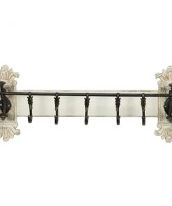 Grayson Lane 33-in x 13-in White Vintage Iron Wall Hook Rack -GRAYSON LANE shop 330940868 AlternateImage5 l