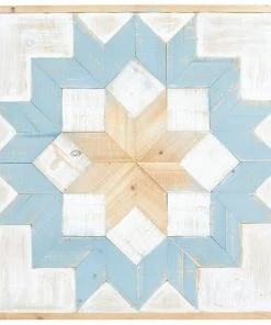 Grayson Lane 31-in x 31-in Multicoloured Wooden Farmhouse Abstract Wall Decor