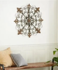 Grayson Lane 42-in Brown Metal Rustic Wall Decor -GRAYSON LANE shop 330940886 AlternateImage3 l