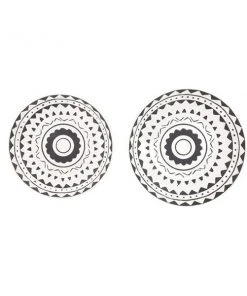 Grayson Lane 15-in x 14-in Black Ceramic Eclectic Abstract Wall Decor - Set of 2