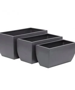 Grayson Lane 19.70-in x 9.90-in Grey Metal Planters - Set of 3 -GRAYSON LANE shop 330940897 AlternateImage5 l