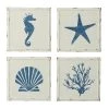 Grayson Lane 12-in x 12-in White Metal Coastal Wall Decor - Set of 4