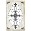 Grayson Lane 42-in x 26-in Cream Wooden Rustic Ornamental Wall Decor