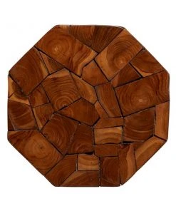 Grayson Lane 13-in x 17-in Brown Wood Octagon Accent Table -GRAYSON LANE shop 330940914 AlternateImage5 l