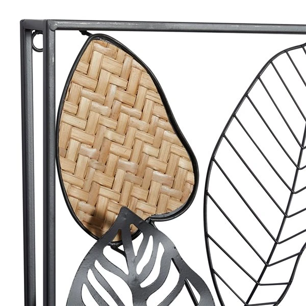 Grayson Lane 12-in x 29.5-in Black Metal Contemporary Floral Wall Decor - Set of 2 3 Grayson Lane 12-in x 29.5-in Black Metal Contemporary Floral Wall Decor - Set of 2 - Image 3