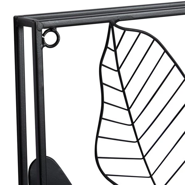 Grayson Lane 12-in x 29.5-in Black Metal Contemporary Floral Wall Decor - Set of 2 5 Grayson Lane 12-in x 29.5-in Black Metal Contemporary Floral Wall Decor - Set of 2 - Image 5