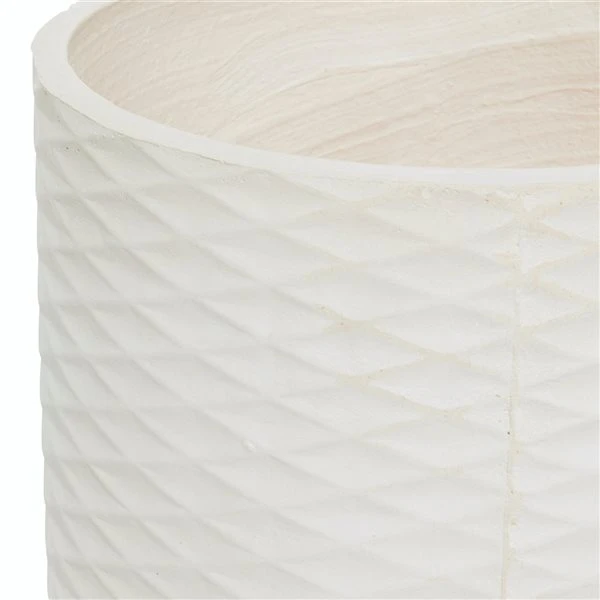 Grayson Lane 12.30-in x 17.50-in White Ceramic Planters - Set of 2 3 Grayson Lane 12.30-in x 17.50-in White Ceramic Planters - Set of 2 - Image 3