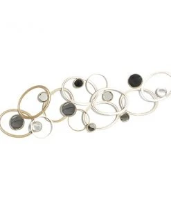 Grayson Lane 16-in x 52-in Gold Metal Glam Abstract Wall Decor