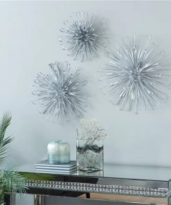 Grayson Lane 16-in x 20-in x 24-in Silver Metal Contemporary Wall Decor - Set of 3 -GRAYSON LANE shop 330940934 AlternateImage3 l