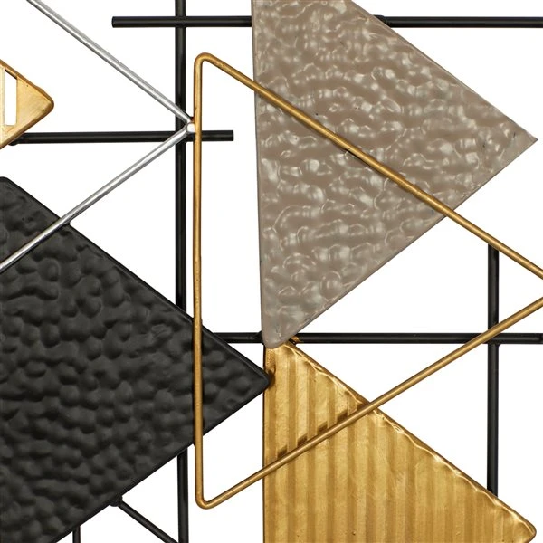 Grayson Lane 21-in x 42-in x 2-in Black Metal Contemporary Wall Decor 4 Grayson Lane 21-in x 42-in x 2-in Black Metal Contemporary Wall Decor - Image 4