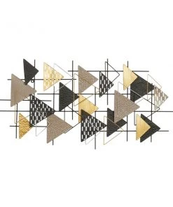 Grayson Lane 21-in x 42-in x 2-in Black Metal Contemporary Wall Decor