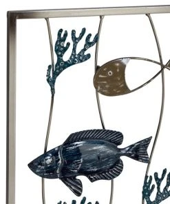 Grayson Lane 11-in x 29-in Blue Metal Coastal Fish Wall Decor - Set of 2 -GRAYSON LANE shop 330940947 AlternateImage5 l