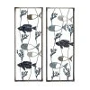 Grayson Lane 11-in x 29-in Blue Metal Coastal Fish Wall Decor - Set of 2