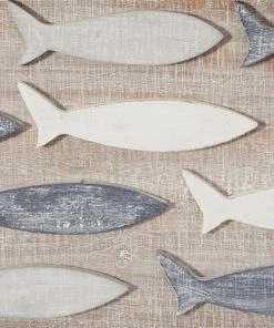 Grayson Lane 13-in x 42-in Grey Wooden Coastal Fish Wall Decor -GRAYSON LANE shop 330940957 AlternateImage6 l