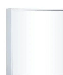 Grayson Lane 36-in x 14-in Rectangle White Contemporary Framed Wall Mirror -GRAYSON LANE shop 330940973 AlternateImage3 l