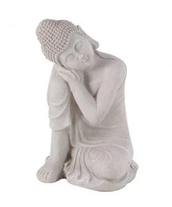 GRAYSON LANE Greyson Lane 20-in x 13-in Grey Buddha Garden Statue