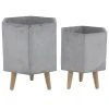 Grayson Lane 16-in x 17-in Contemporary Grey Ceramic Planters - Set of 2
