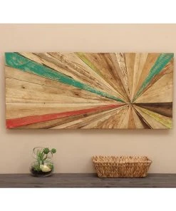Grayson Lane 18-in x 39-in Brown Teak Wooden Rustic Abstract Wall Decor -GRAYSON LANE shop 330940987 AlternateImage3 l