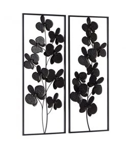 Grayson Lane 14-in x 36-in Black Metal Contemporary Wall Decor - Set of 2 -GRAYSON LANE shop 330940990 AlternateImage7 l