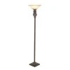 Grayson Lane 70-in x 15-in Brown Metal Traditional Torchiere Lamp