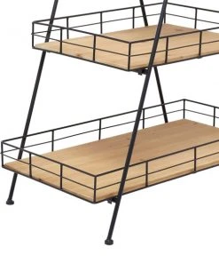 Grayson Lane 40-in x 28-in Black Outdoor Rectangular Wood Plant Stand -GRAYSON LANE shop 330941001 AlternateImage4 l