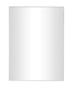 Grayson Lane 24-in x 18-in Rectangle White Contemporary Framed Wall Mirror