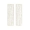 Grayson Lane 9-in x 32-in Silver Aluminum Modern Abstract Wall Decor - Set of 2