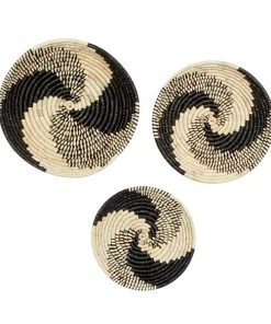 Grayson Lane 20-in x 18-in x 15-in Black Wooden Boho Style Wall Decor - Set of 3