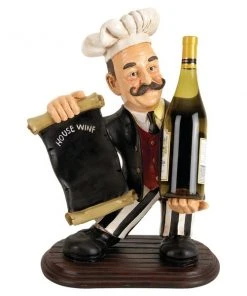 Grayson Lane 20-in x 13-in Black Polystone Decorative Chalkboard Sign with Wine Holder