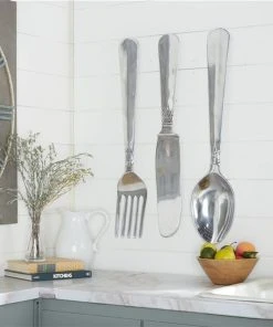 Grayson Lane 35-in x 8-in Silver Aluminum Traditional Wall Decor - Set of 3 -GRAYSON LANE shop 330941034 AlternateImage3 l