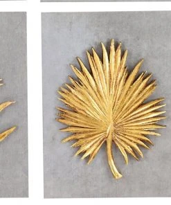 Grayson Lane 8-in x 11-in Gold Concrete Modern Floral Wall Decor - Set of 4 -GRAYSON LANE shop 330941053 AlternateImage5 l