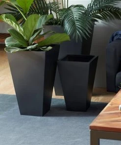 Grayson Lane 15-in x 25-in Black Metal Planters - Set of 3 -GRAYSON LANE shop 330941054 AlternateImage1 l