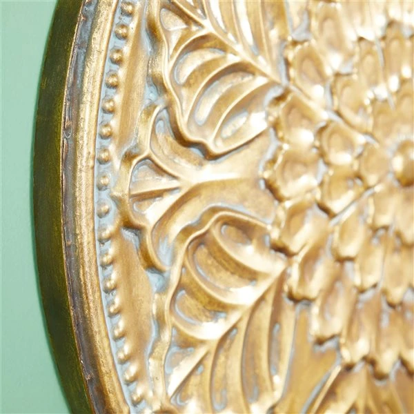Grayson Lane 30-in x 30-in Gold Metal Eclectic Ornamental Wall Decor 3 Grayson Lane 30-in x 30-in Gold Metal Eclectic Ornamental Wall Decor - Image 3