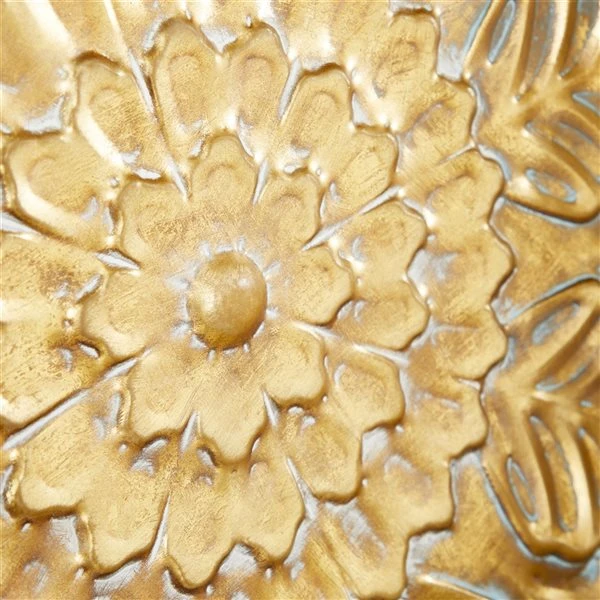 Grayson Lane 30-in x 30-in Gold Metal Eclectic Ornamental Wall Decor 4 Grayson Lane 30-in x 30-in Gold Metal Eclectic Ornamental Wall Decor - Image 4